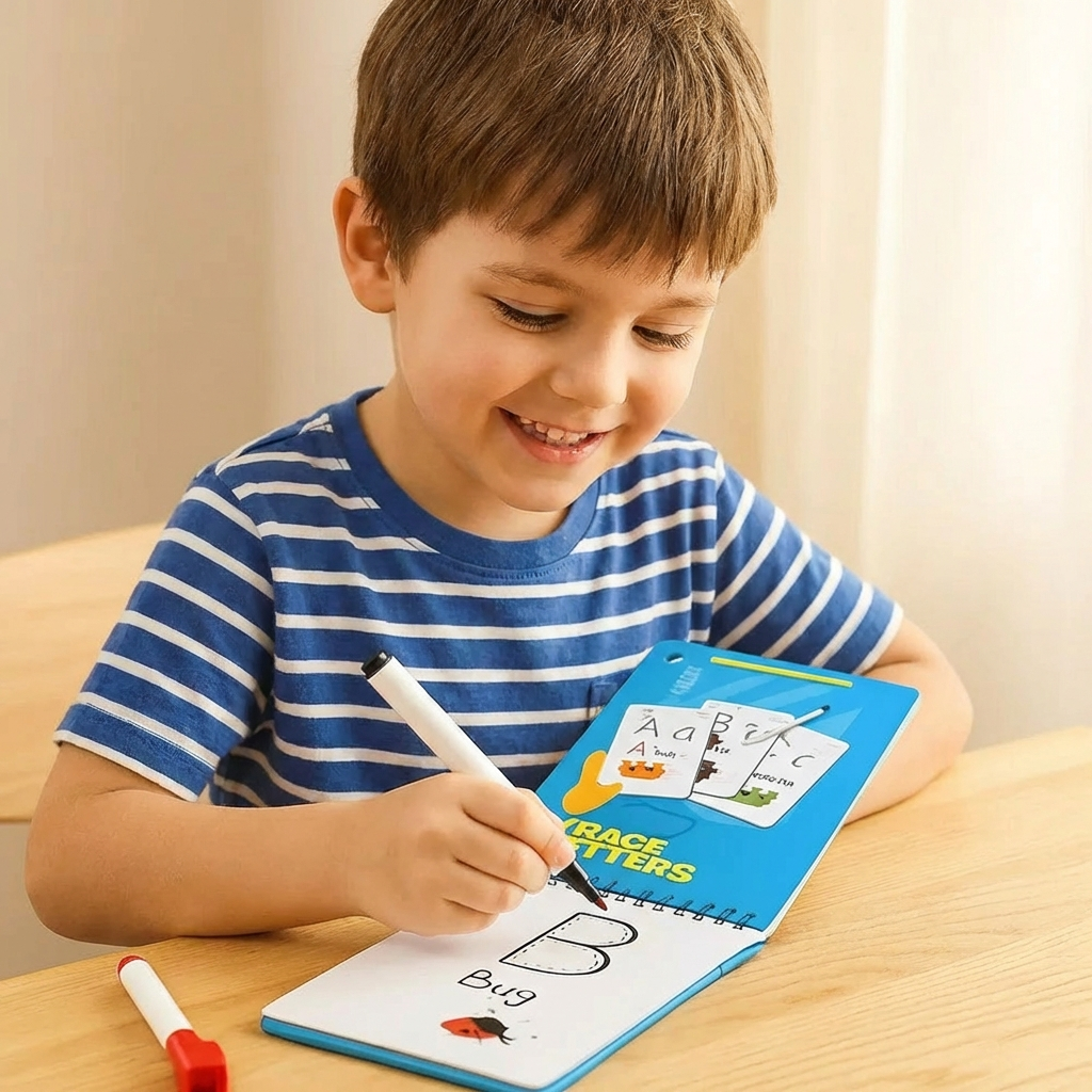Reusable Numbers and Letters Training Book for Children