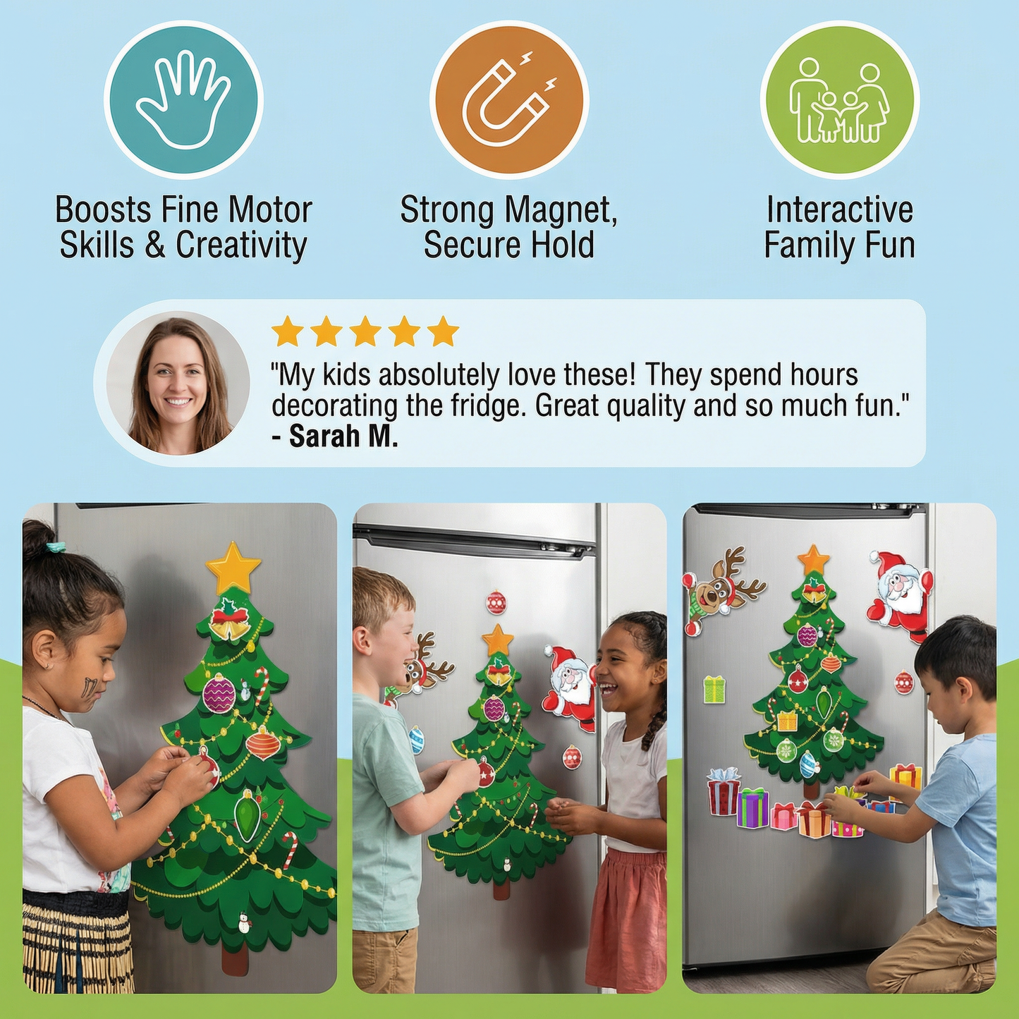 Christmas Montessori Magnetic Sticker Set for DIY Decorating