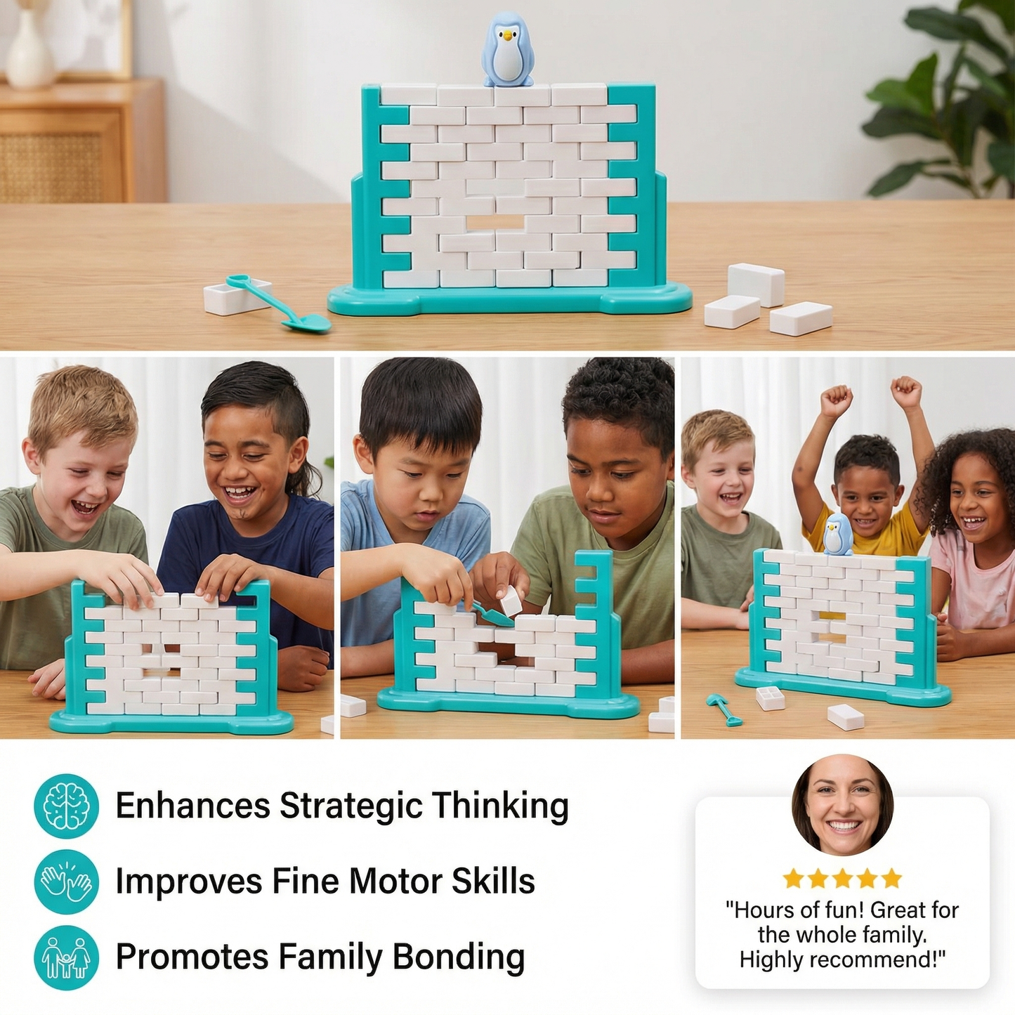 Penguin Ice Wall Balance Family Game