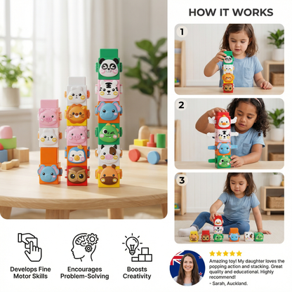 Educational Montessori Animal Stacking Building Toy