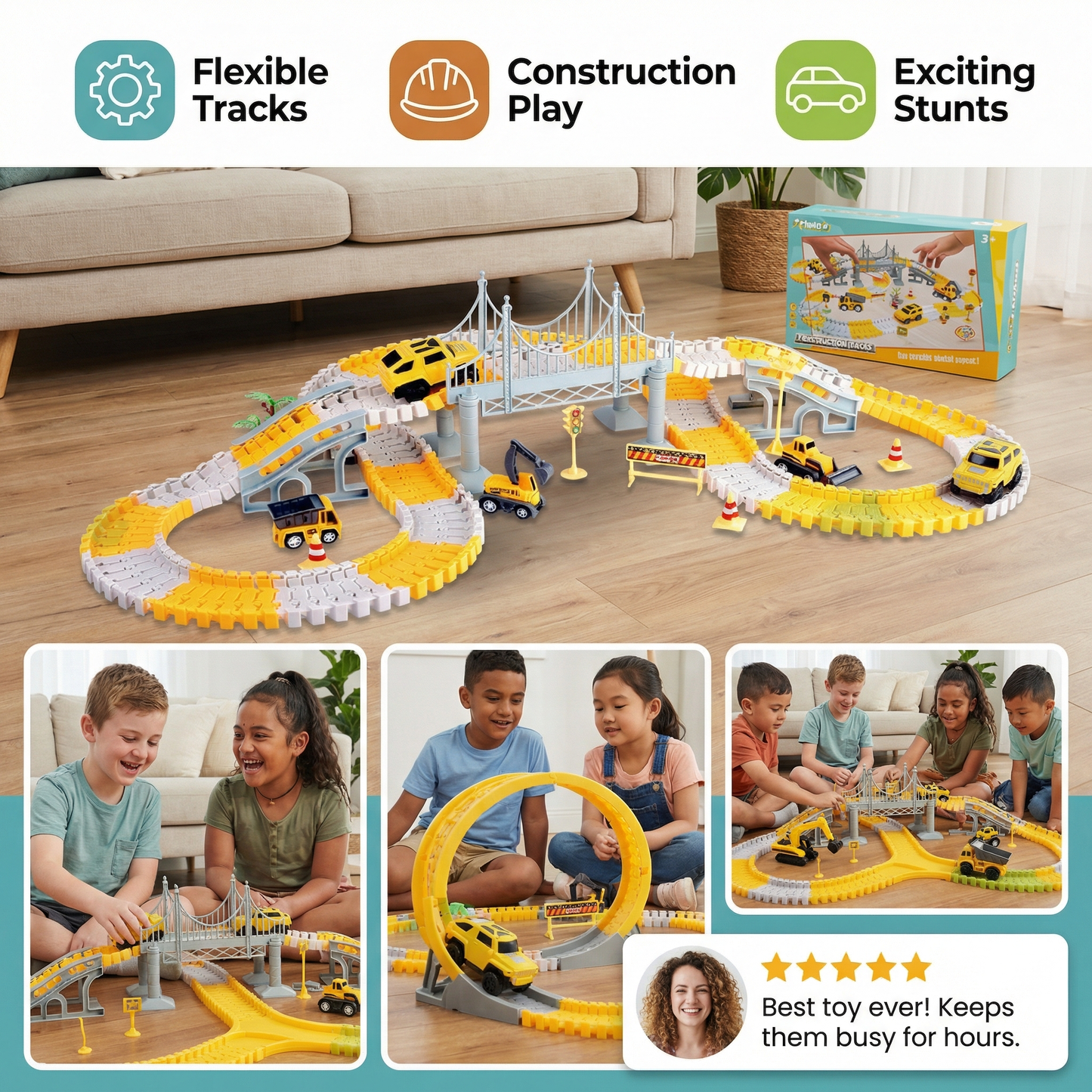 Adventure Race Track with Slot Cars