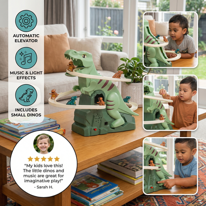 Dinosaur Slide Roller Coaster Fun