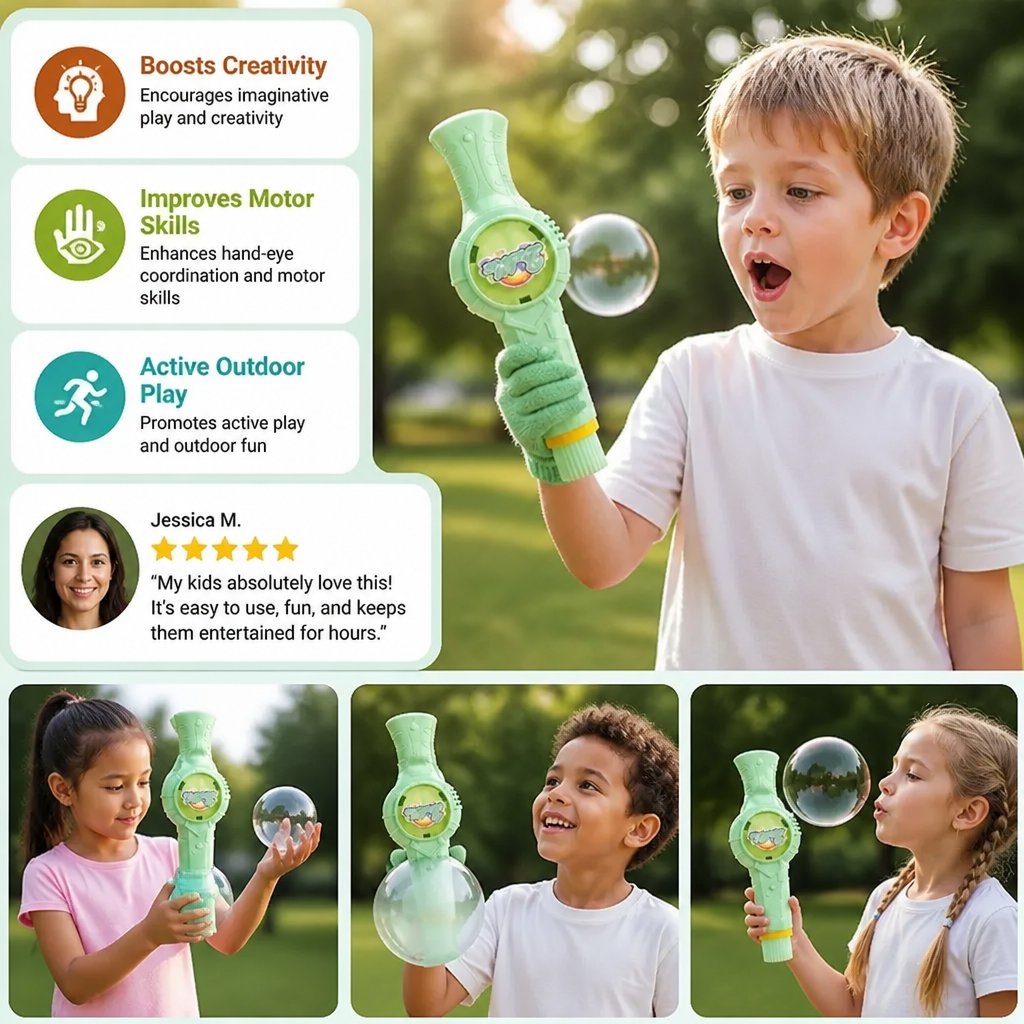 Interactive Bubble Ball Racket Toy for Kids