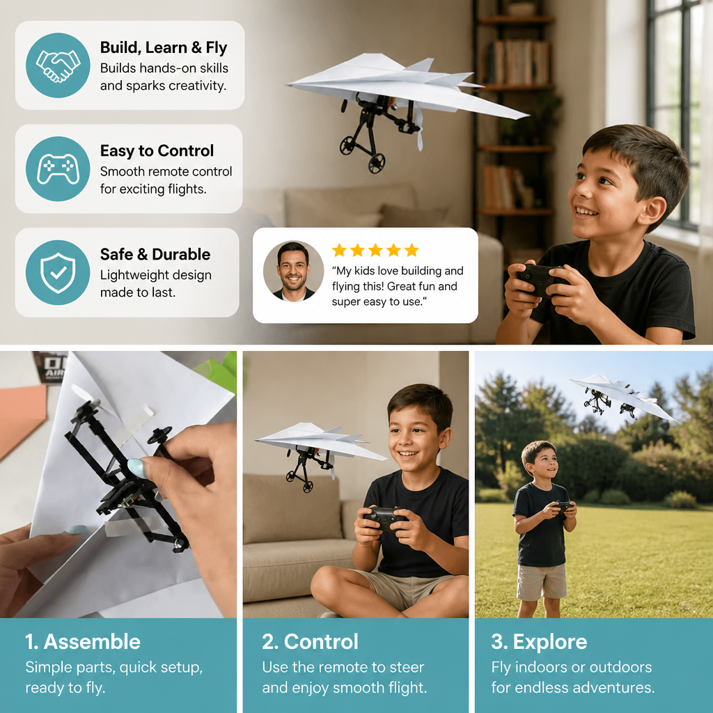 DIY Remote Control Paper Airplane Kit
