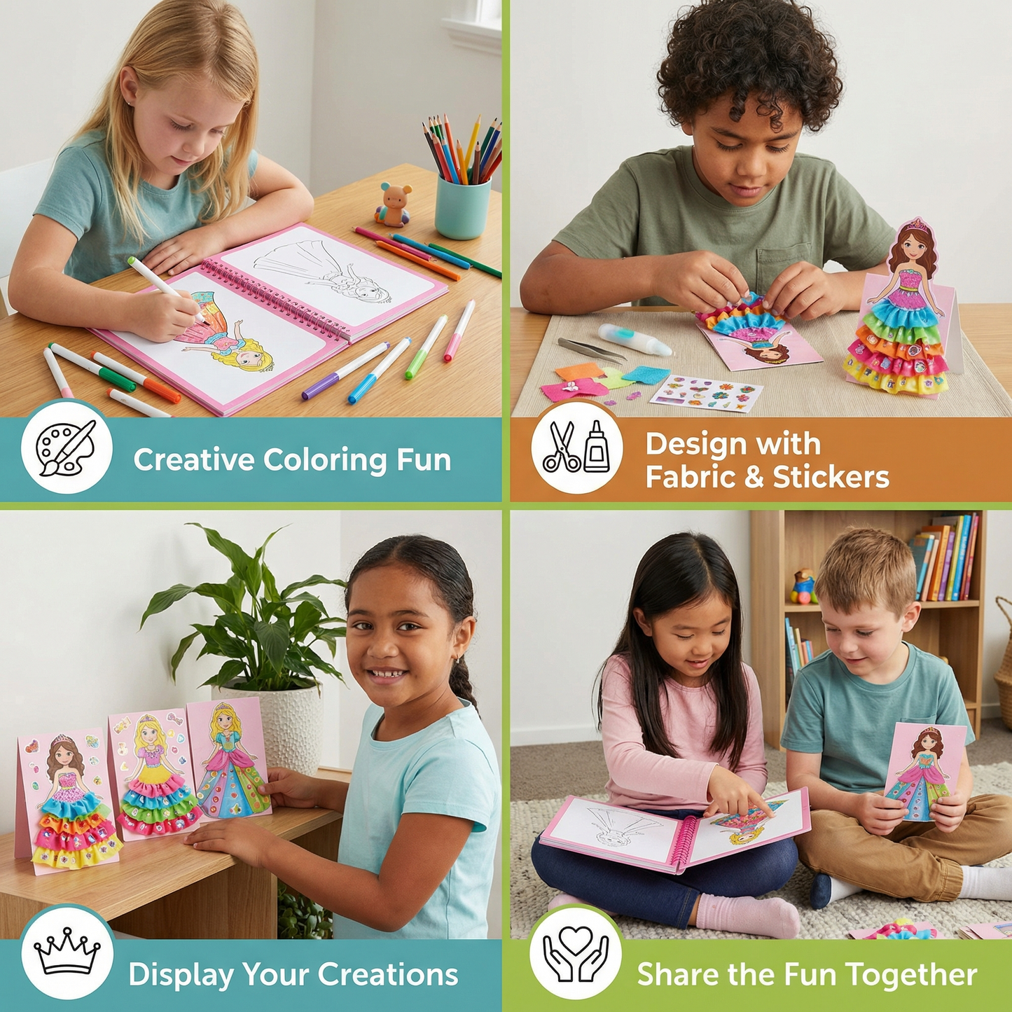 Princess Coloring and Craft Book