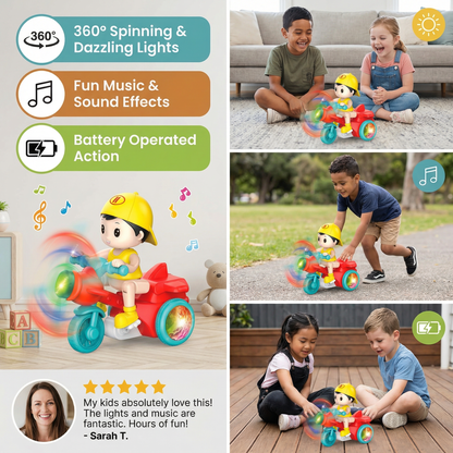 Glowing Musical Kids Stunt Roller Toy