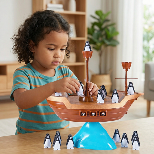 Penguin Pirate Ship Balance Game