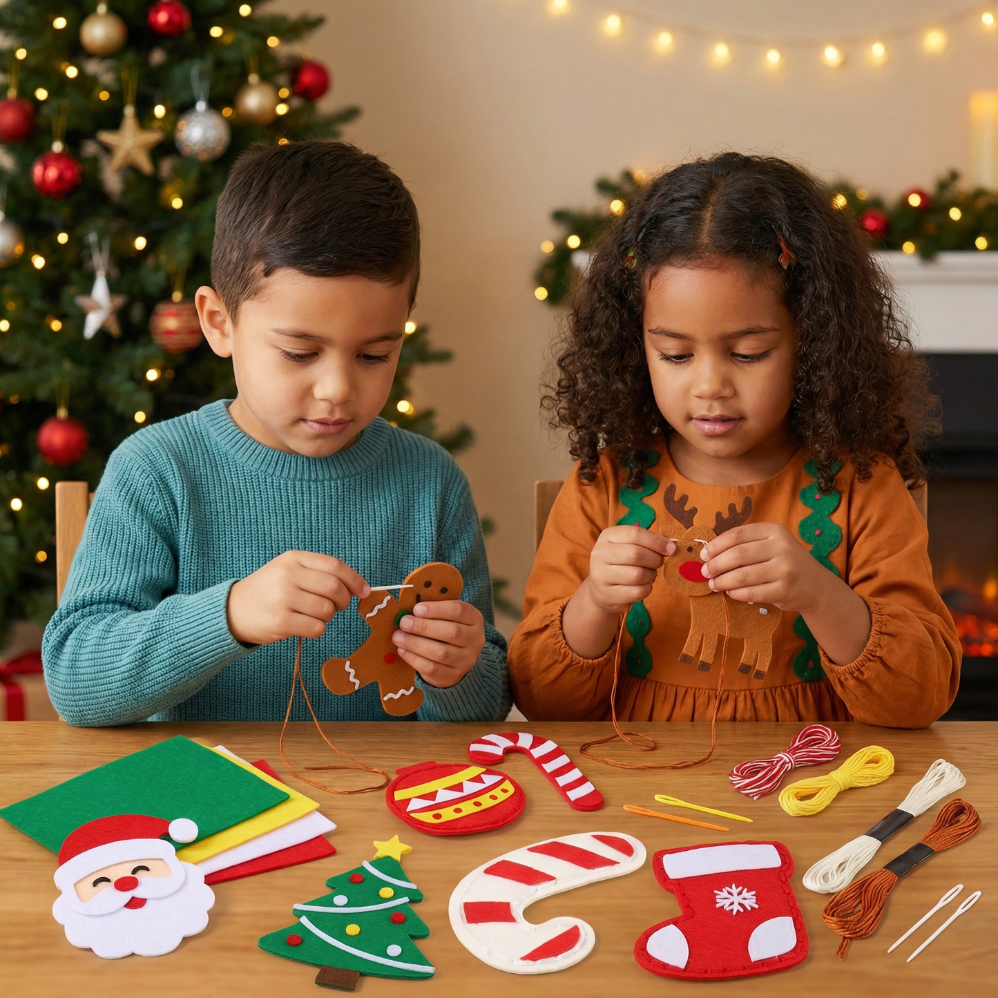 Safe Felt Christmas Set to Sew Yourself