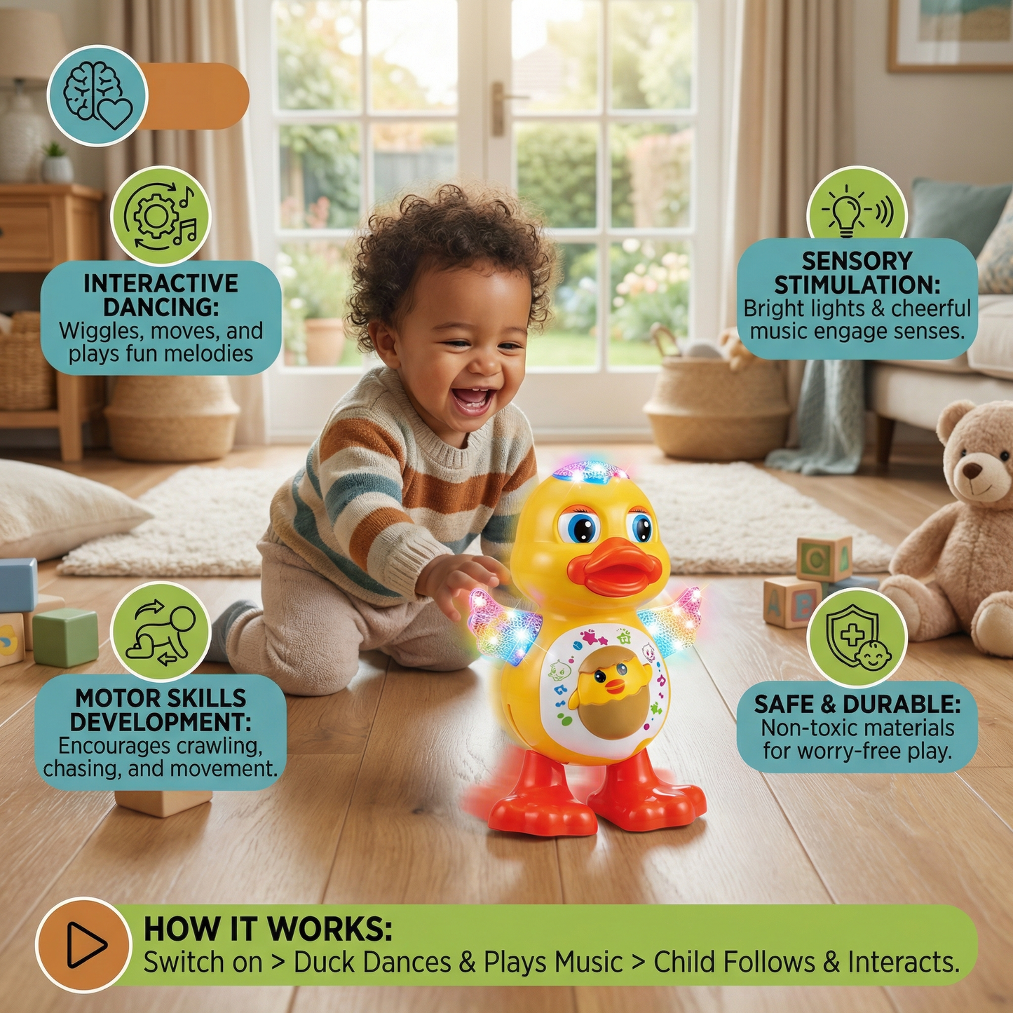 Dancing Baby Duck Toy for Kids