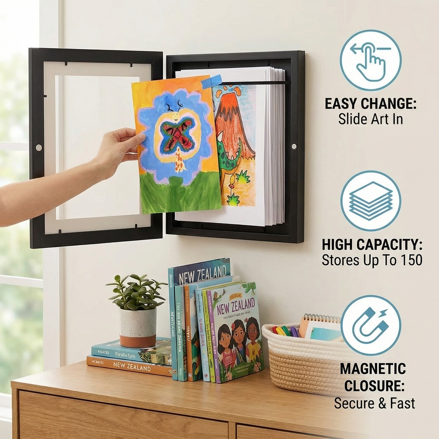 Picture Frame – Holds Up to 150 Drawings