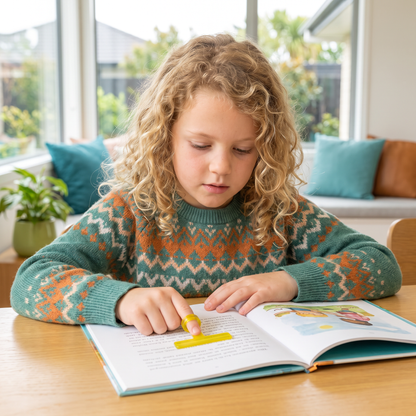 Kids’ Finger Reading Tracker – Translucent Reading Guide