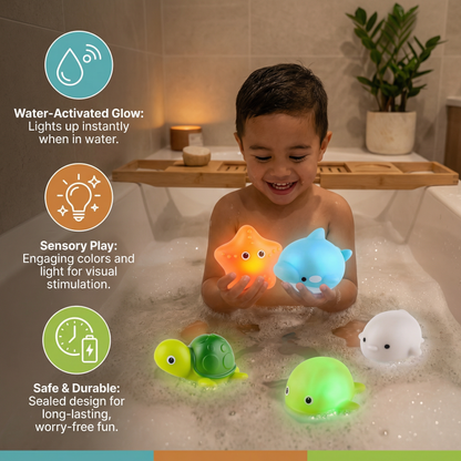 Glow-in-the-Dark Bath Animals