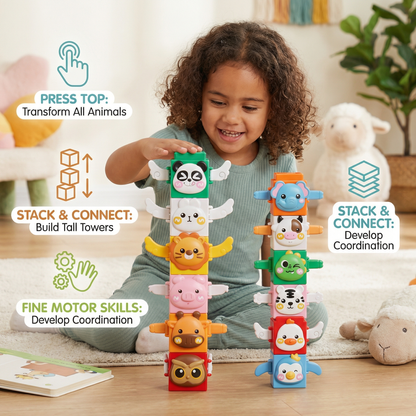Educational Montessori Animal Stacking Building Toy
