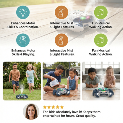 Glowing and Steam-Spraying Musical Crab