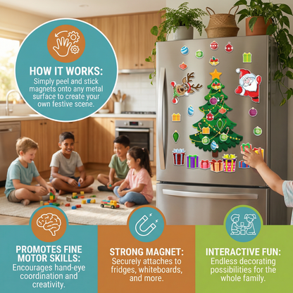 Christmas Montessori Magnetic Sticker Set for DIY Decorating