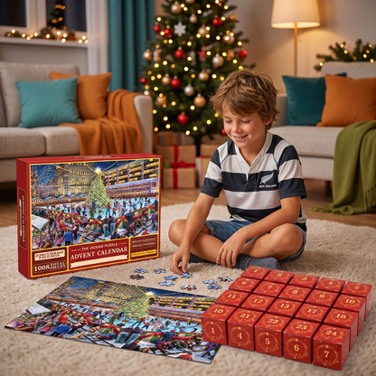 Christmas Jigsaw Puzzle Advent Calendar – 1008-Piece 24-Day Countdown Puzzle Set