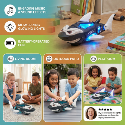 Glowing Musical Shark Kids Toy