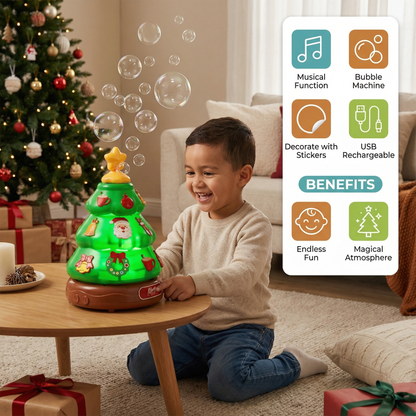 Musical Bubble Christmas Tree with Stickers for Decorating