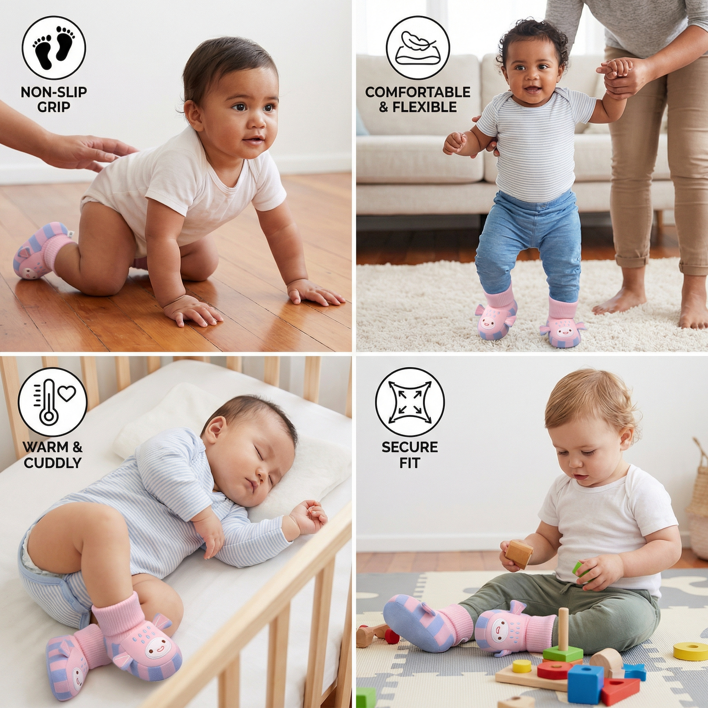 Cuddly Soft Baby Socks Shoes – Warm, Non-Slip & Comfortable