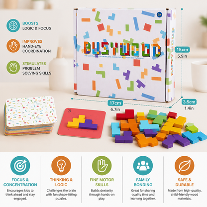 Wooden  Shape Matching Puzzle Family Game