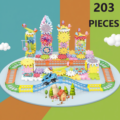 Rotating Montessori Gear Building Block Toy