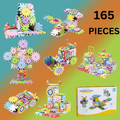 Rotating Montessori Gear Building Block Toy