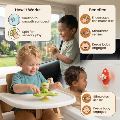 Montessori Suction Cup Spinner – Spinning Learning Toy