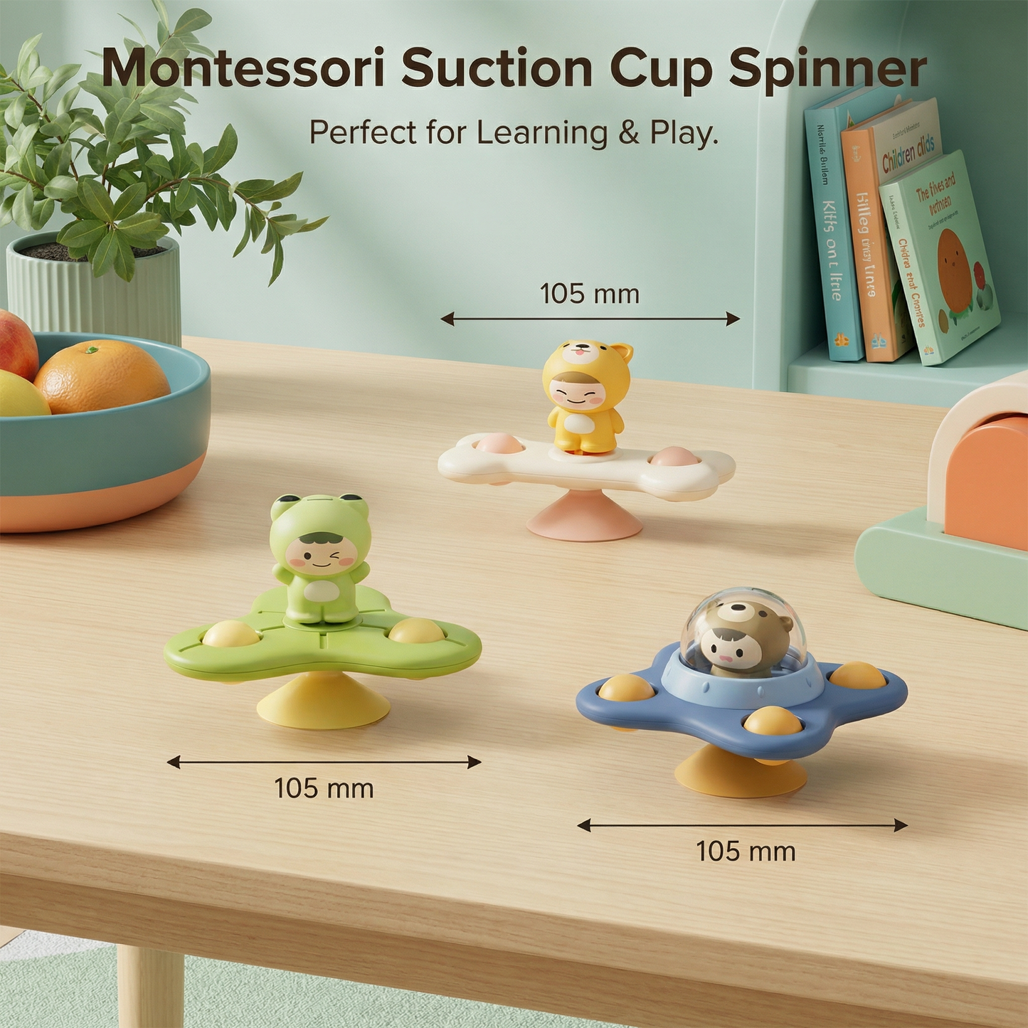 Montessori Suction Cup Spinner – Spinning Learning Toy