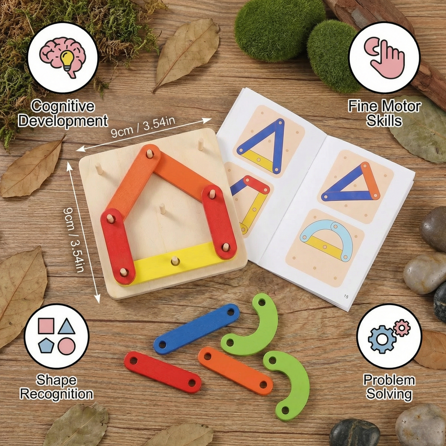 Creative Letters, Numbers, and Shapes Learning Board