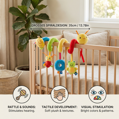 3-in-1 Caterpillar Rattle Toy for Home and On the Go