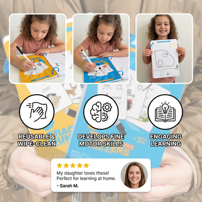 Reusable Numbers and Letters Training Book for Children