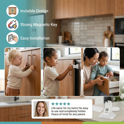 Magnetic Child Safety Cabinet and Door Set