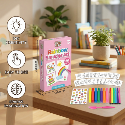 Creative Rainbow Colors Smudge Art Set