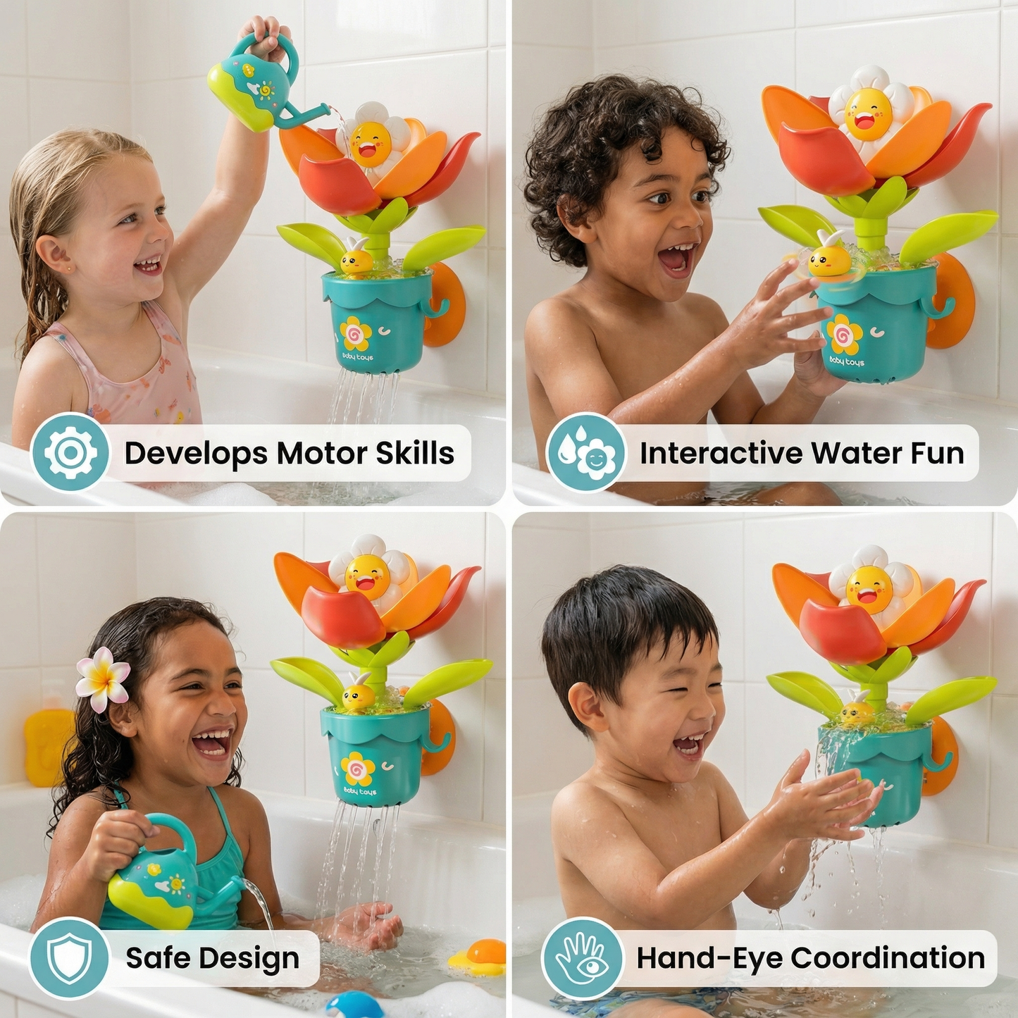 Flower Fun Bath Toy with Watering Can