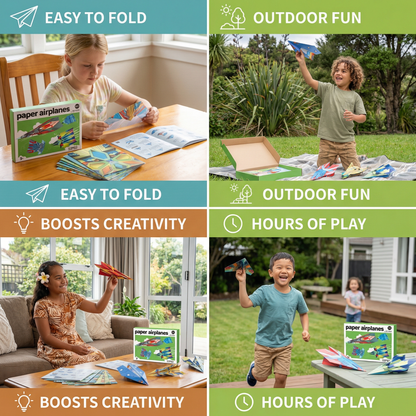 Paper Airplane Building Set with Instructions