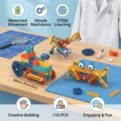 Science and Educational Building Blocks with Motor