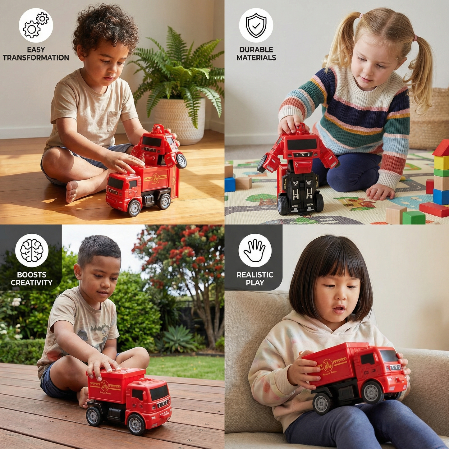Transformer Truck Toy for Kids
