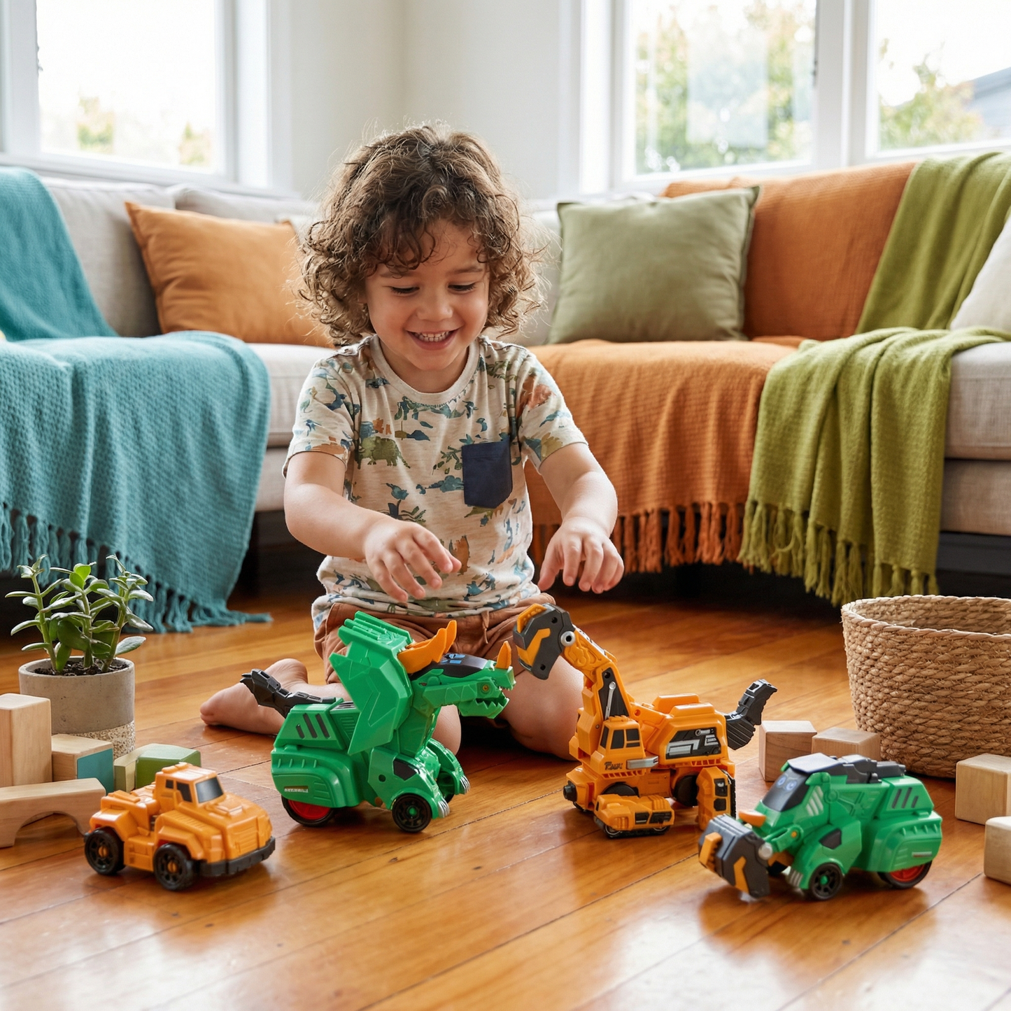 Transforming Dinosaur Cars