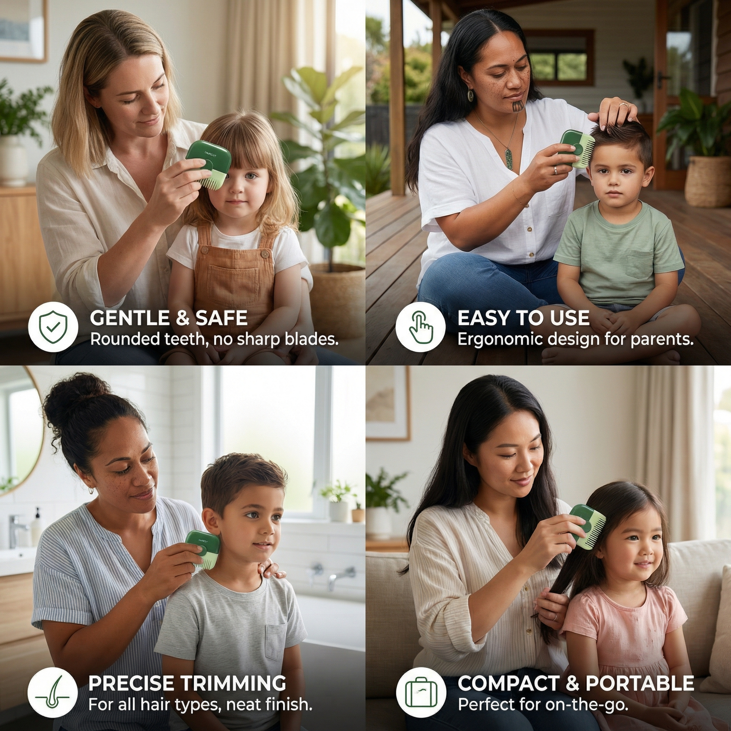 Child-Friendly and Gentle Hair Cutting Comb
