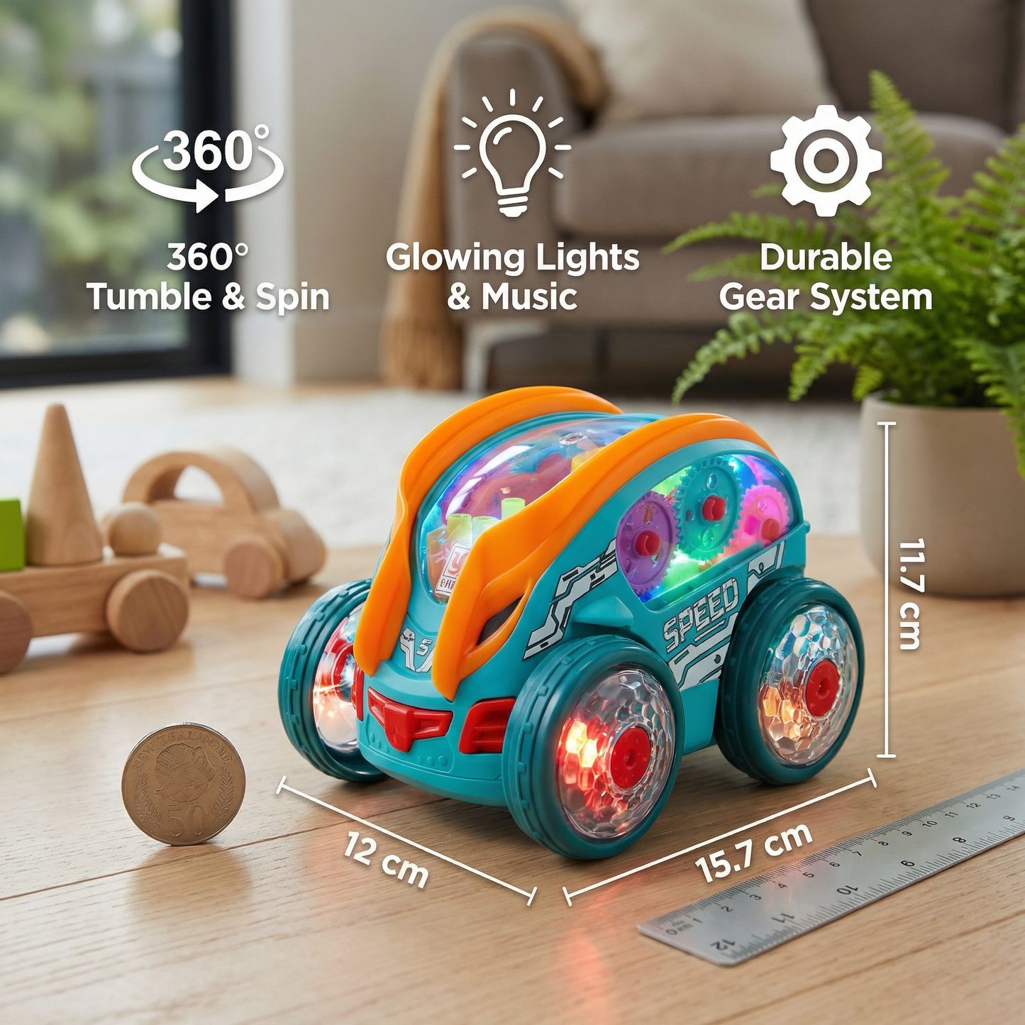 Glowing Tumble Car Toy