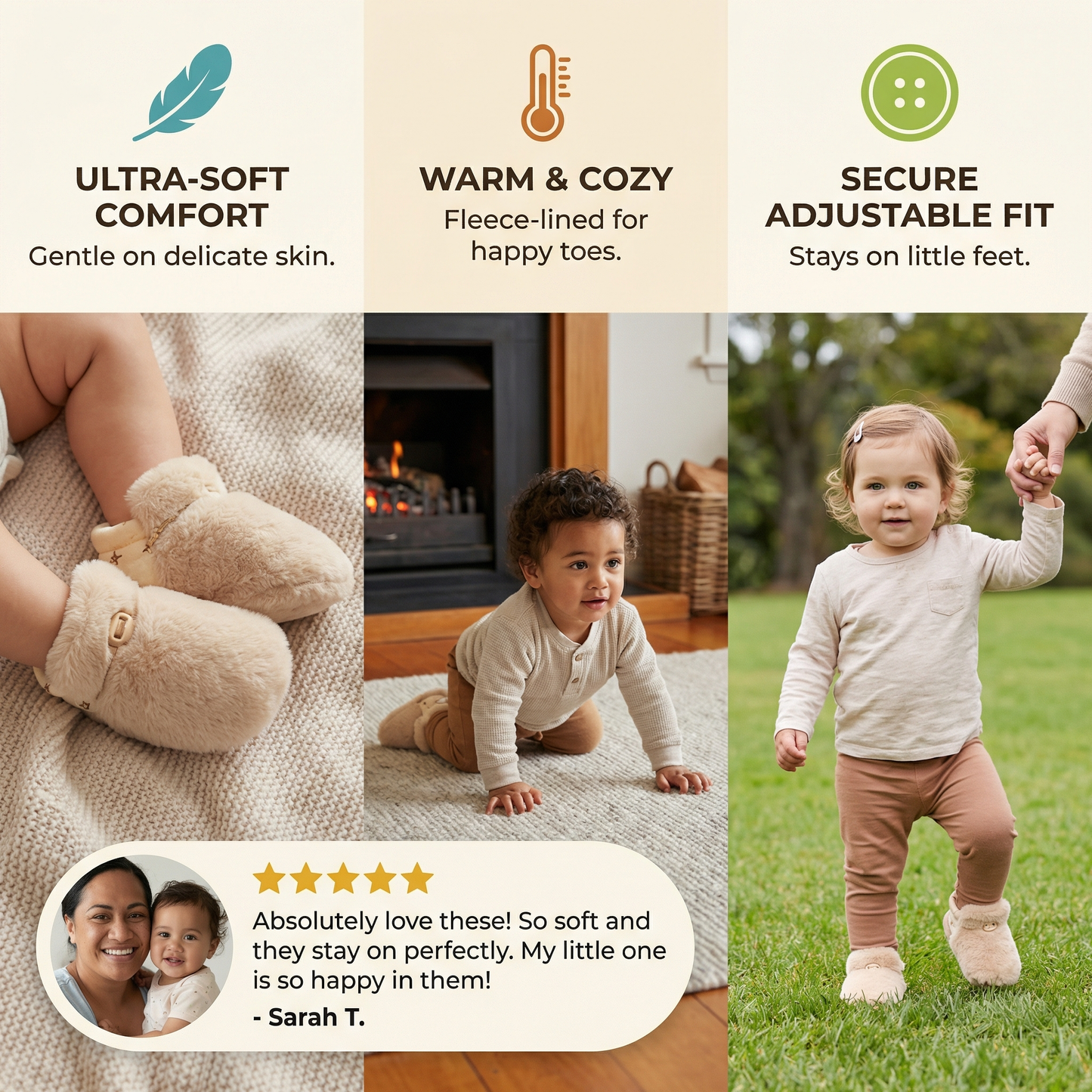 Fluffy Baby Sock Shoes
