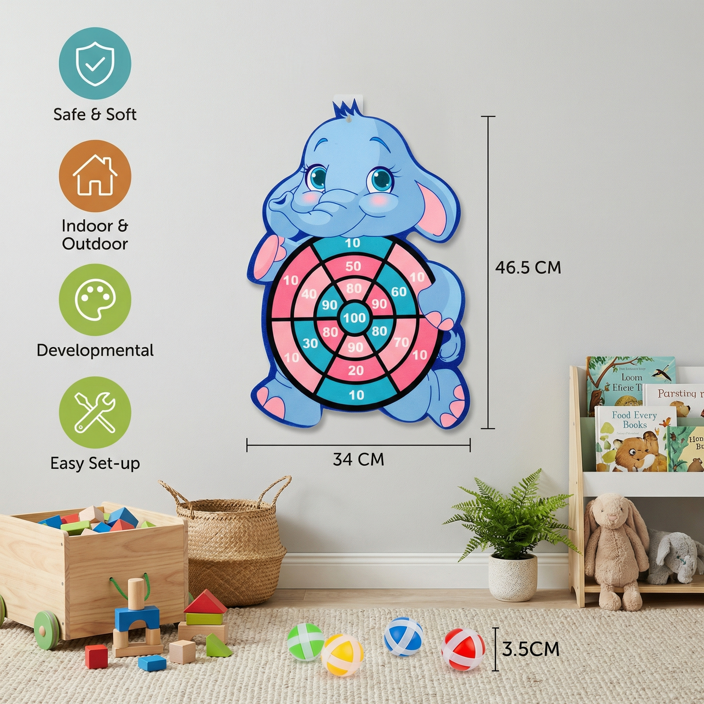 Cute Kids Dart Throwing Game