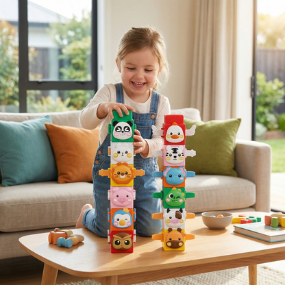 Educational Montessori Animal Stacking Building Toy