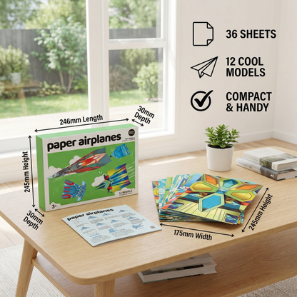 Paper Airplane Building Set with Instructions