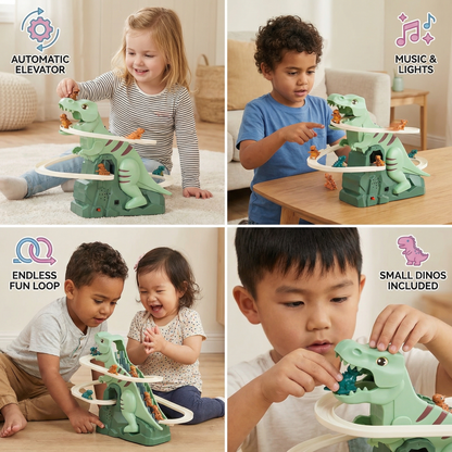 Dinosaur Slide Roller Coaster Fun