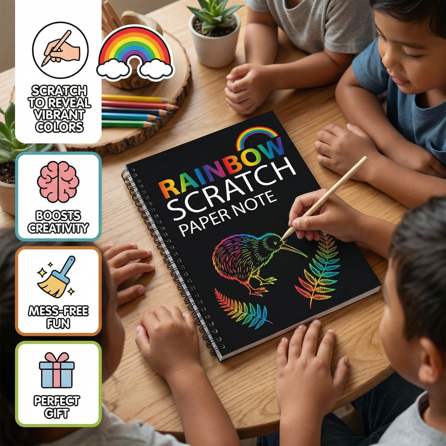 Magical Rainbow Scratch Paper
