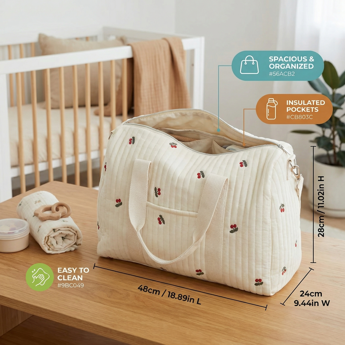 Large Mommy Baby Bag – Space for Everything Moms Need!