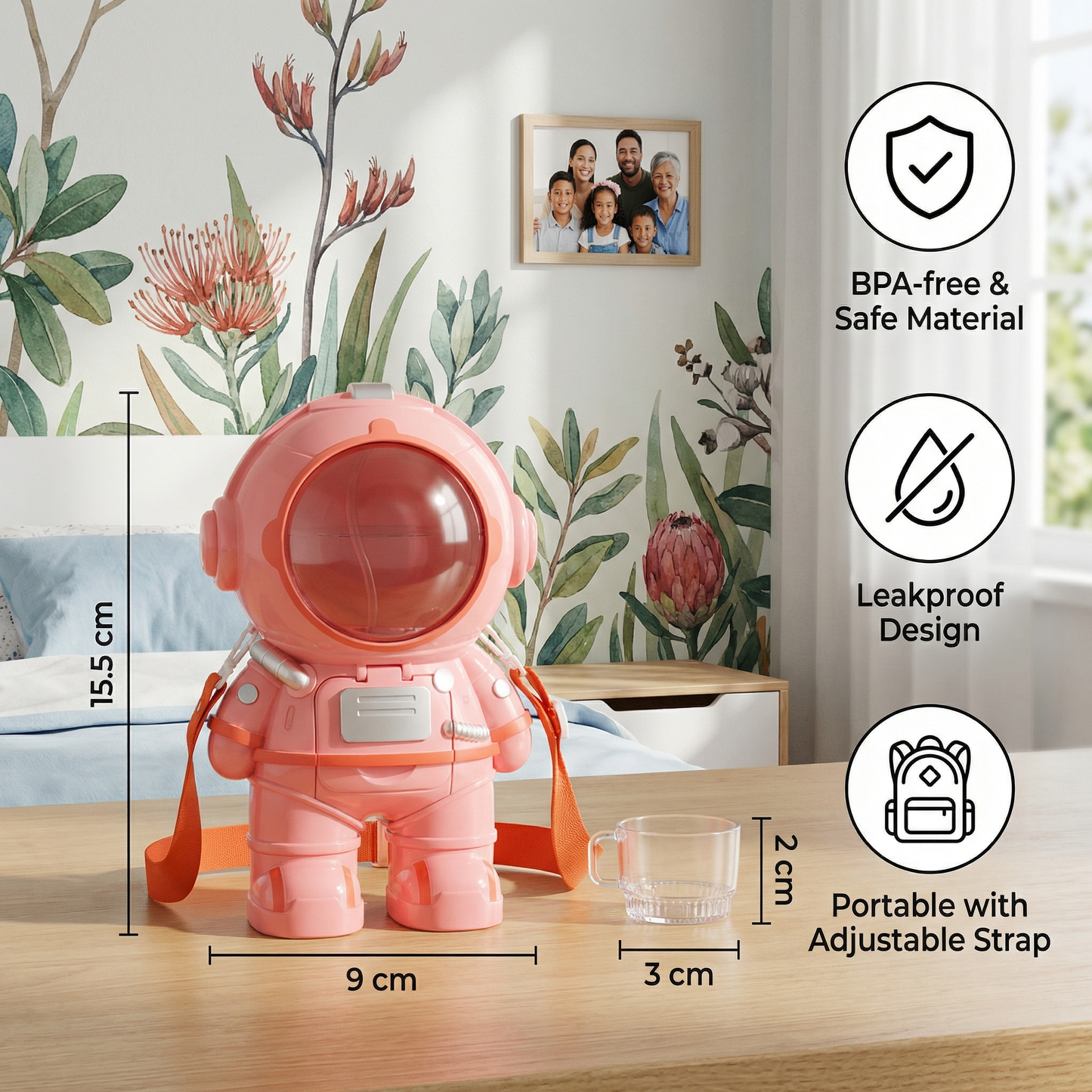 Astronaut Water Bottle for Kids