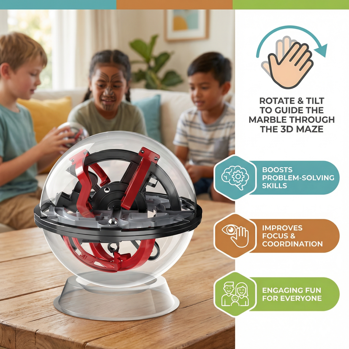 3D Labyrinth Puzzle Ball