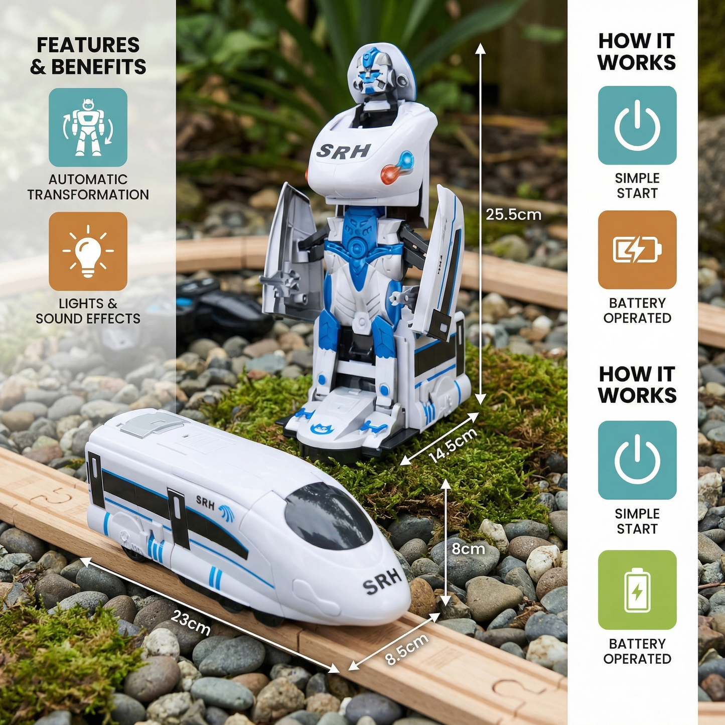 Transforming Robot Train Toy